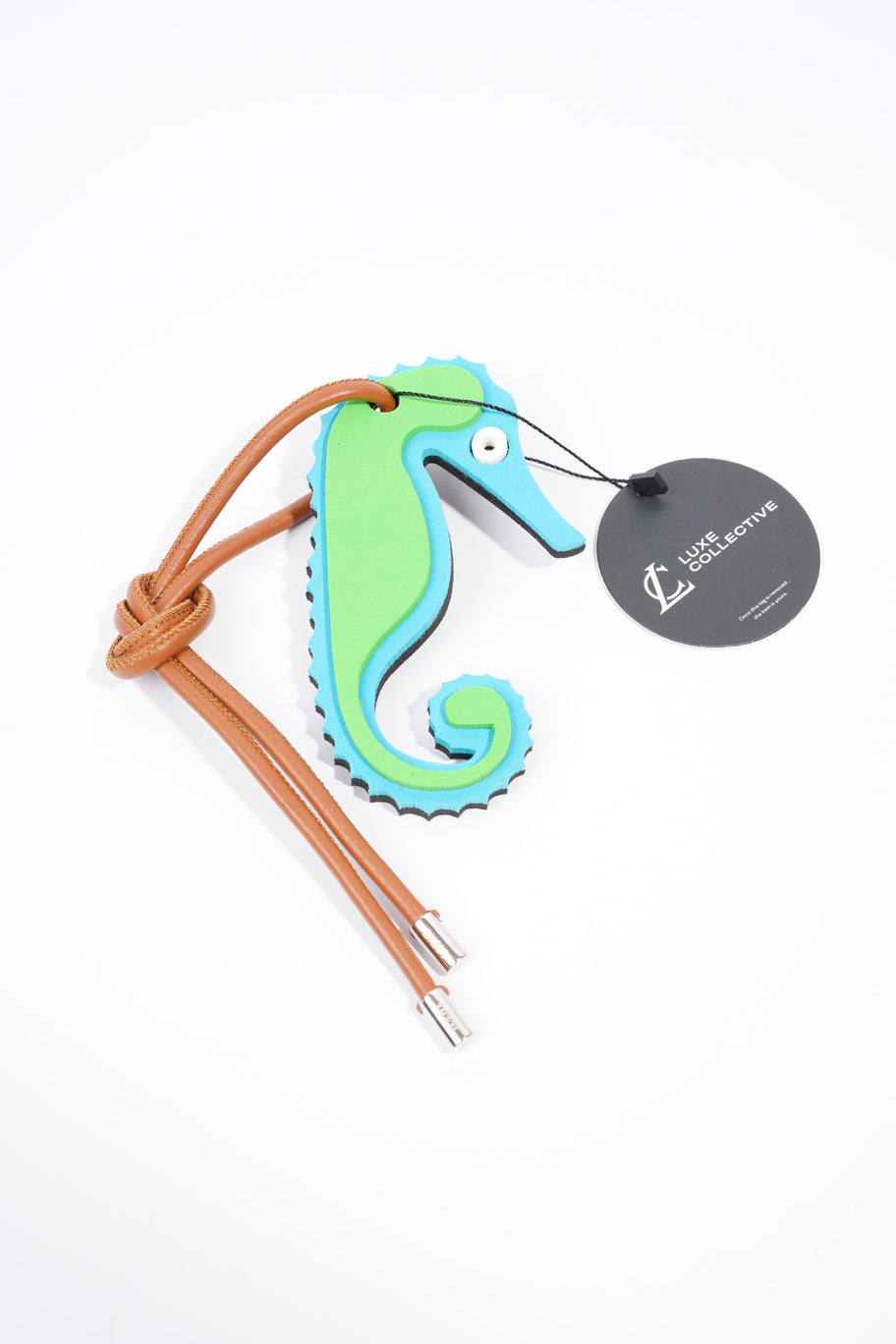 Seahorse Charm Green / Blue / Brown Leather Image 7