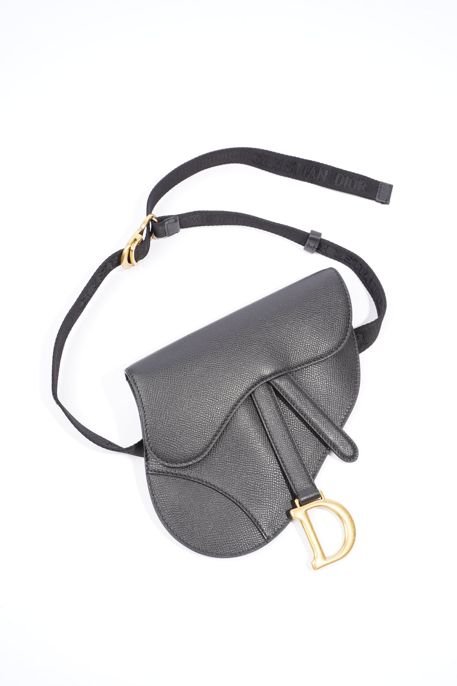Saddle Pouch Black Calfskin Leather Image 10