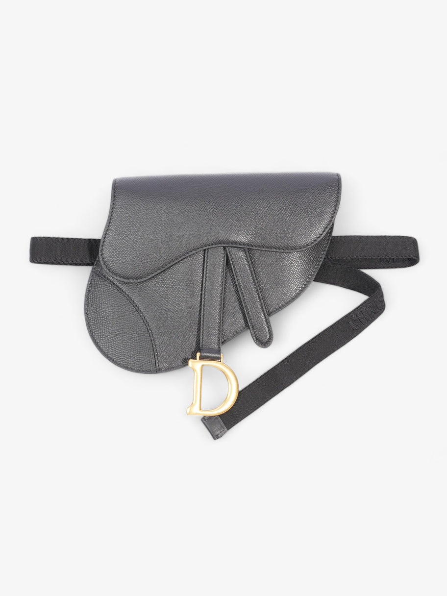 Saddle Pouch Black Calfskin Leather Image 1