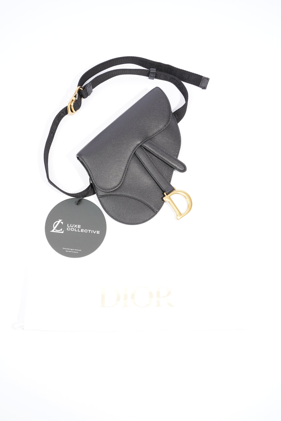 Saddle Pouch Black Calfskin Leather Image 9