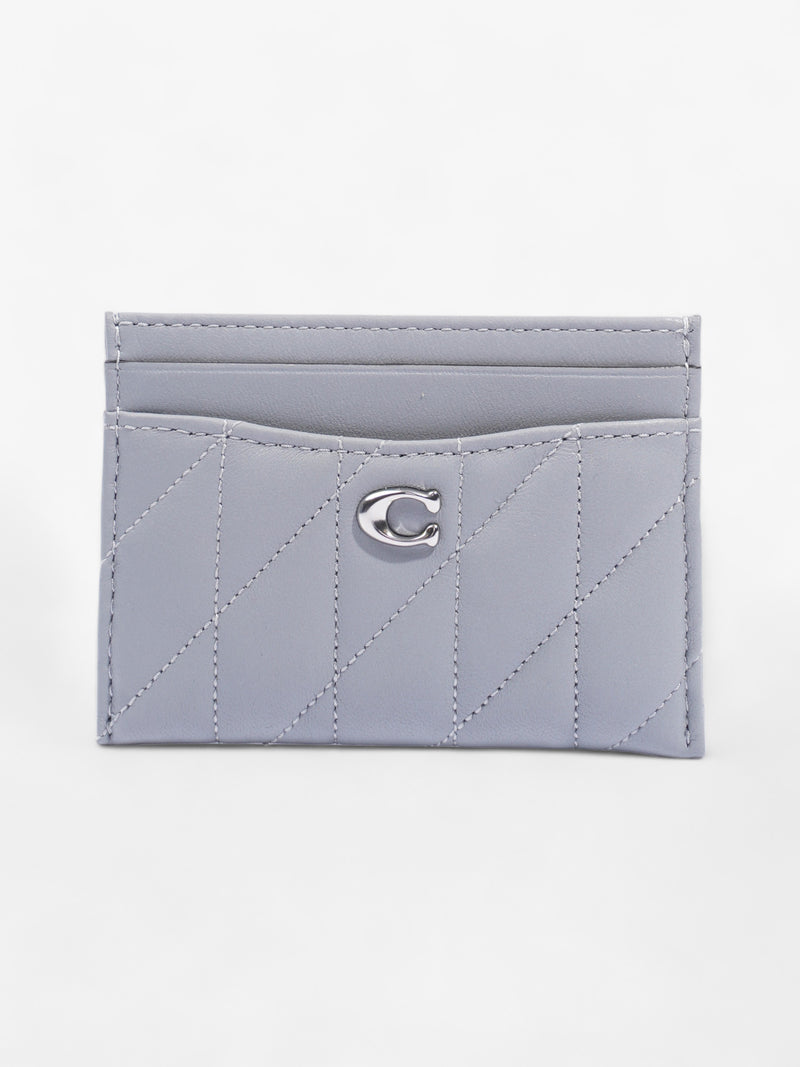  Essential Card Case Grey Lambskin Leather