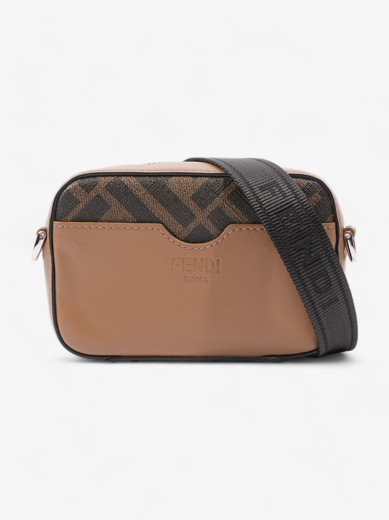  Monogram Zipped Pouch Brown  Leather