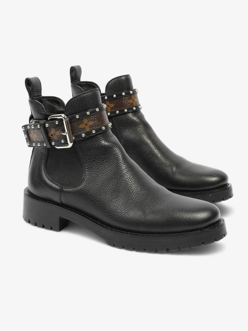  Star Trail Ankle Boot Black / Brown Monogram Leather EU 36 UK 3