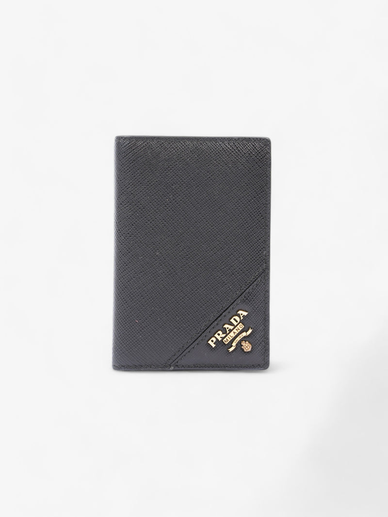  BiFold Wallet Black Saffiano Leather