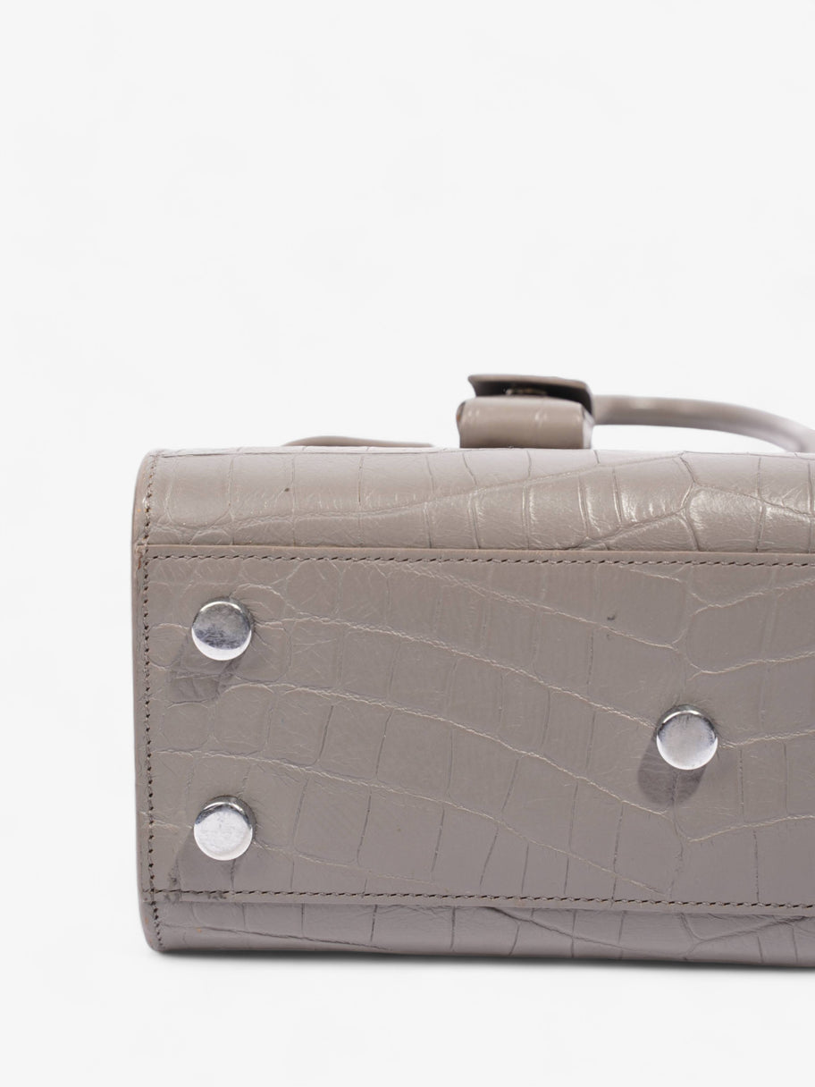 Sac De Jour Grey Croc Embossed Leather Nano Image 11