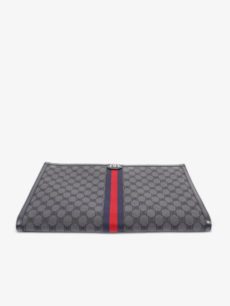 Gucci x Balenciaga The Hacker Project Laptop Pouch Black / Blue And Red Stripe Canvas Image 6