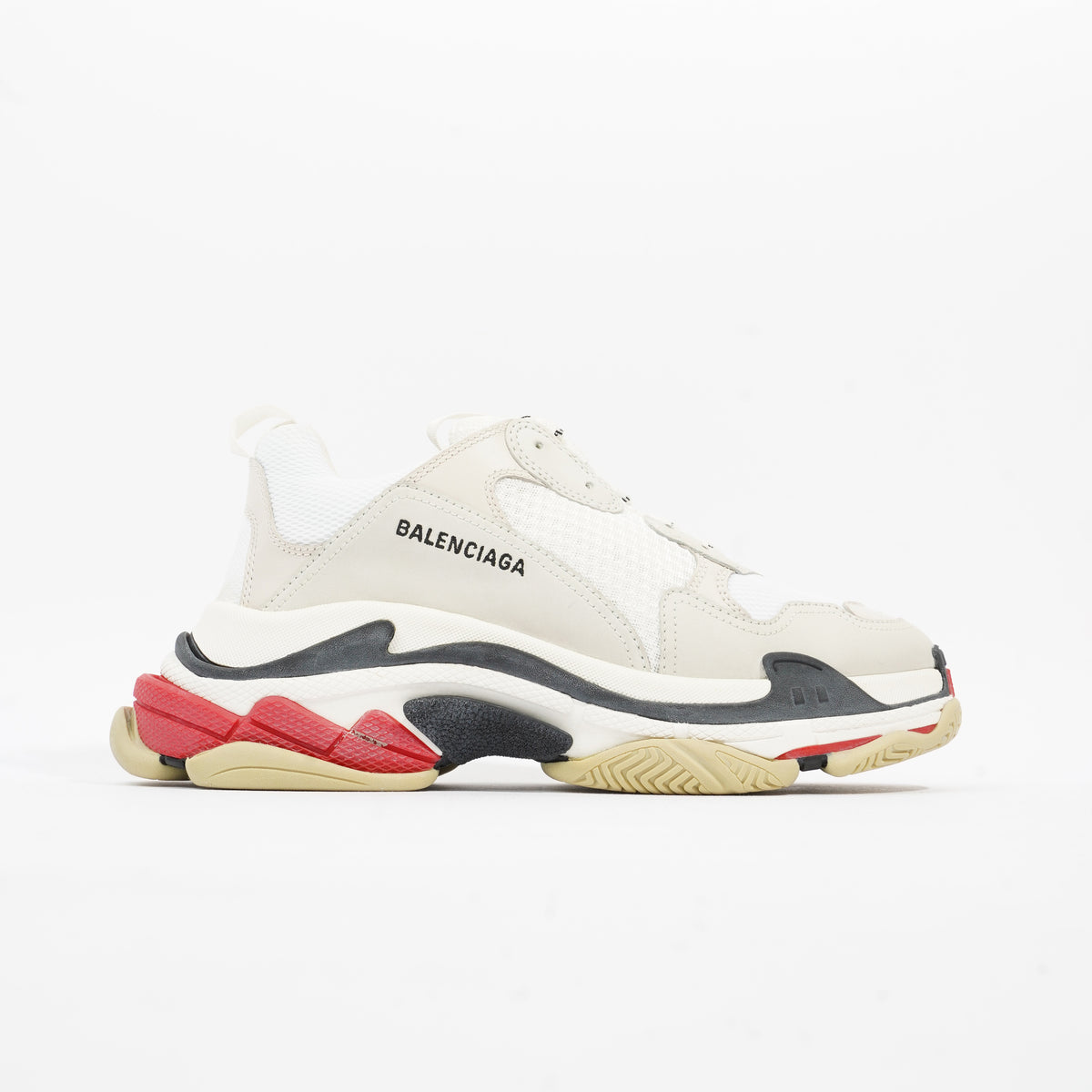 Balenciaga Triple S White / Black / Red Mesh EU 44 UK 10