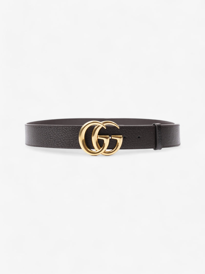  Reversible Double G Buckle Belt Black/Brown / Gold Leather 100cm 40