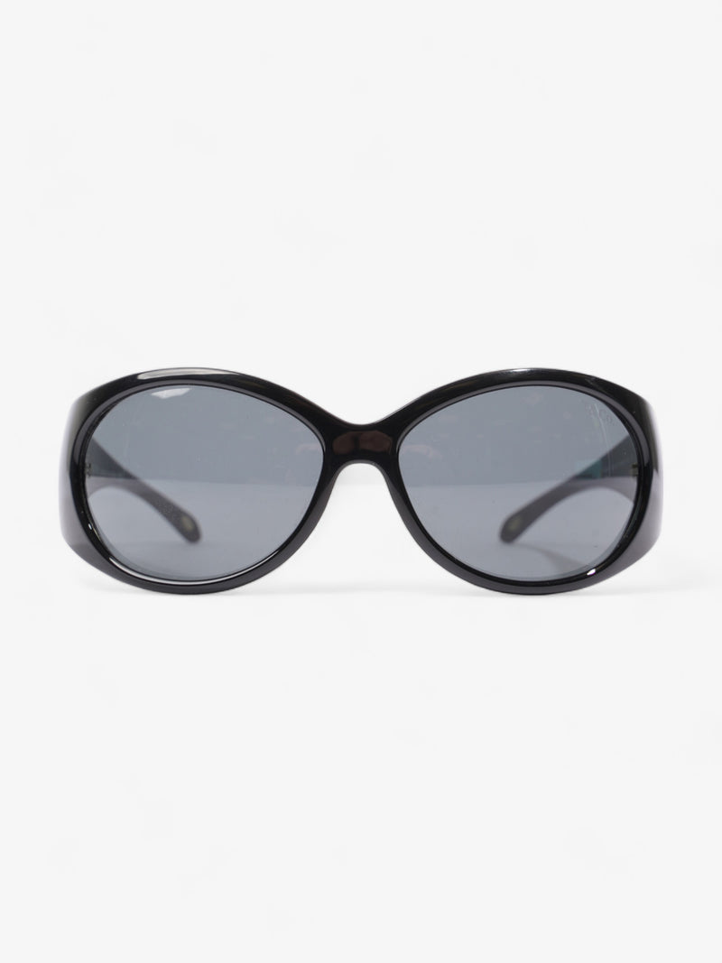  Wraparound Sunglasses  Black Acetate 120mm
