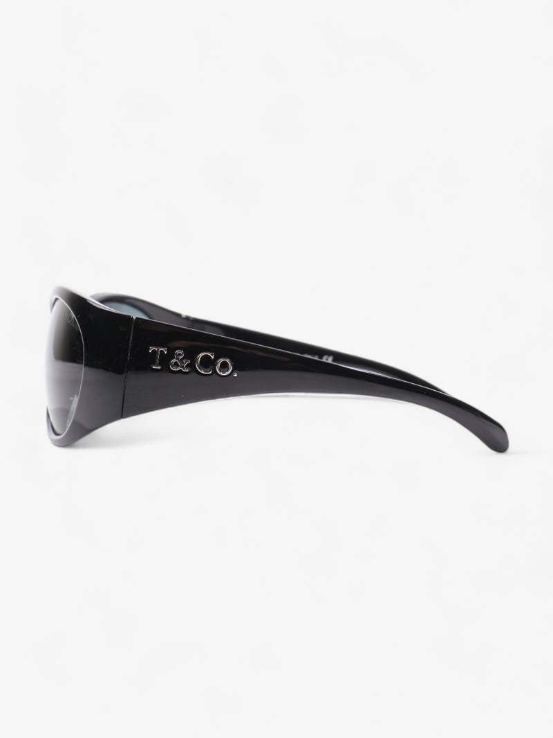  Wraparound Sunglasses  Black Acetate 120mm