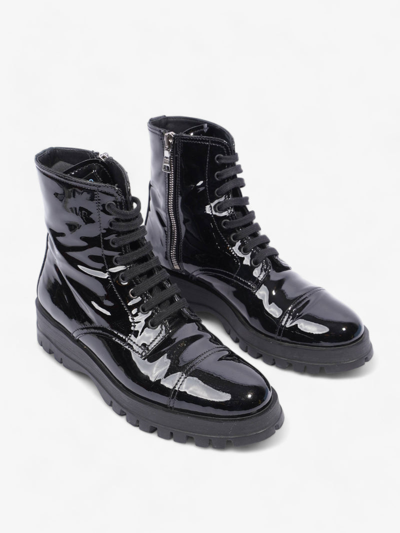  Boots Black Patent Leather EU 36.5 UK 3.5