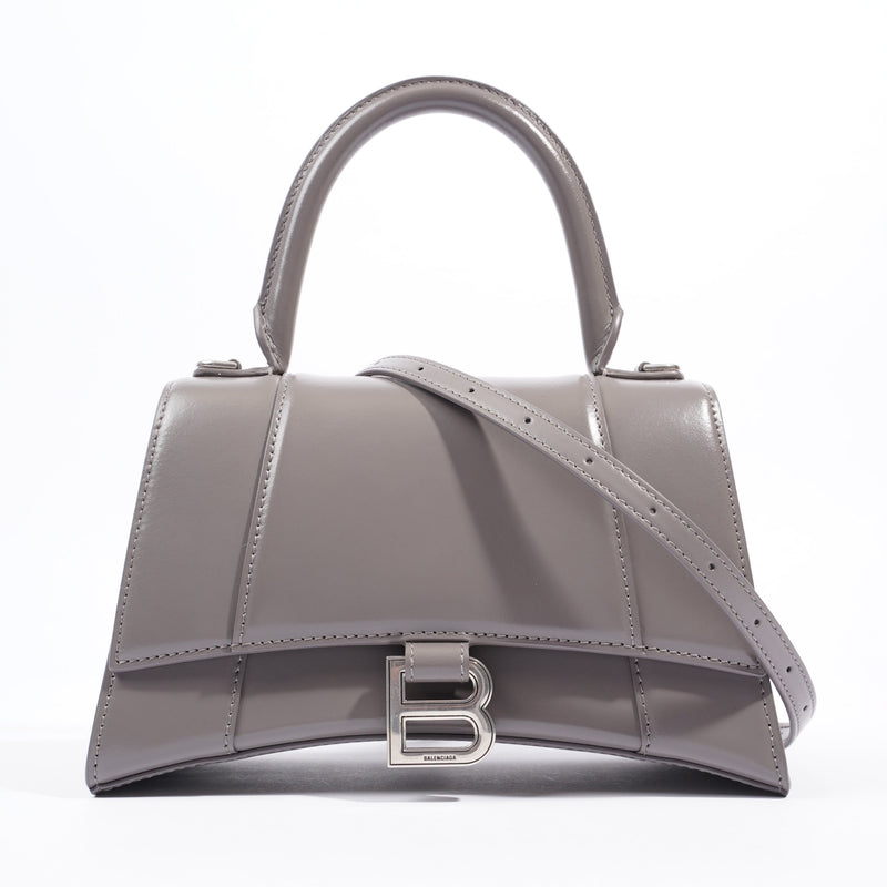  Hourglass Small Grey Calfskin Leather Small