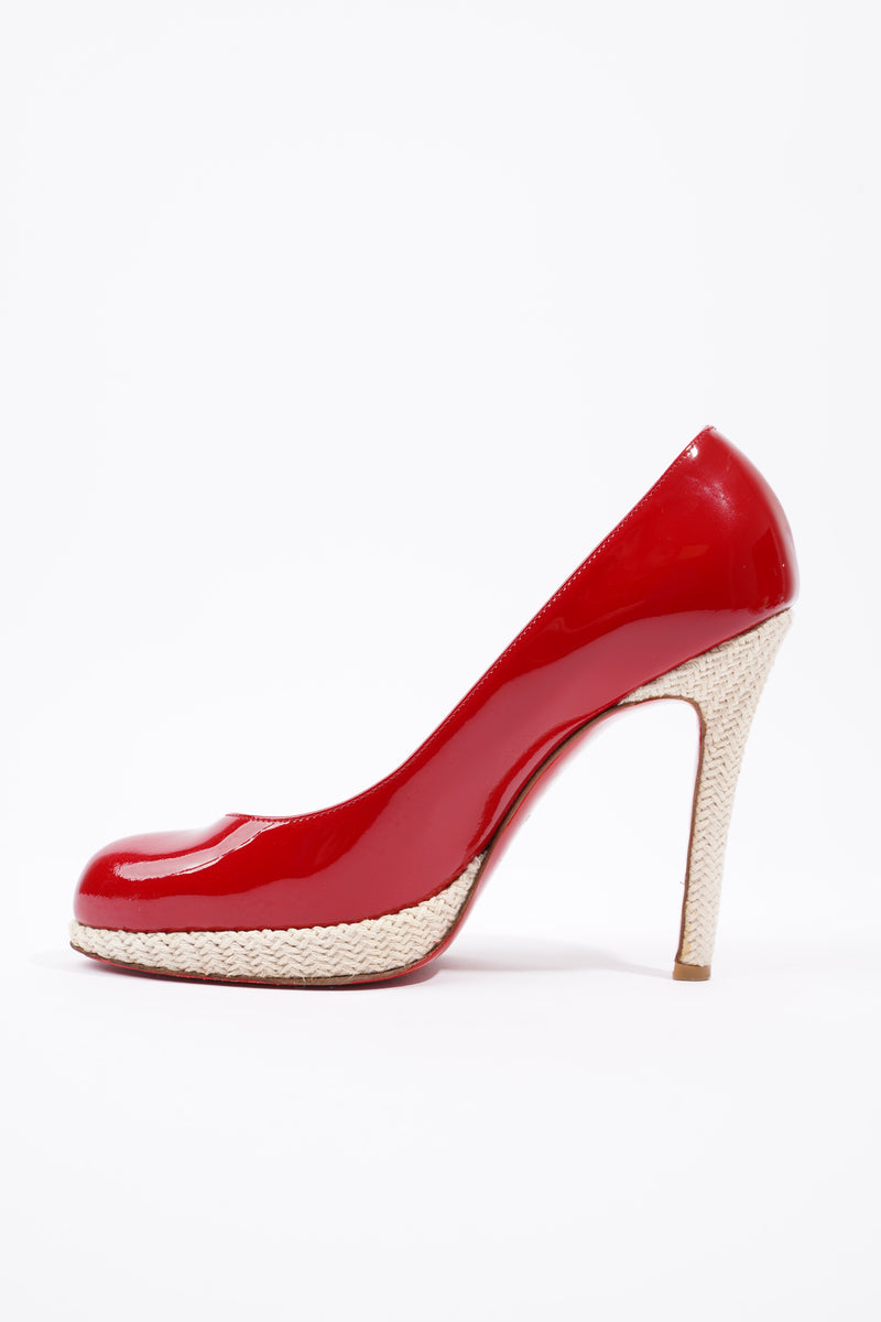  New Simple Pump 120 Red Patent Leather EU 39 UK 6