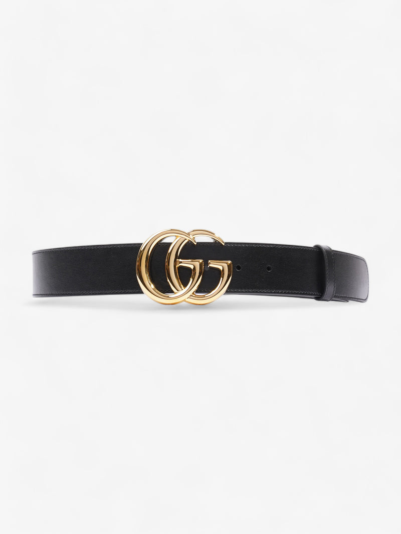  GG Marmont Belt Black / Gold Buckle Leather 85cm 34