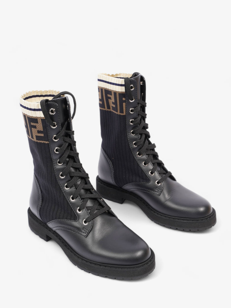  Rockoko Boots Black / Brown / Cream Leather EU 36 UK 3
