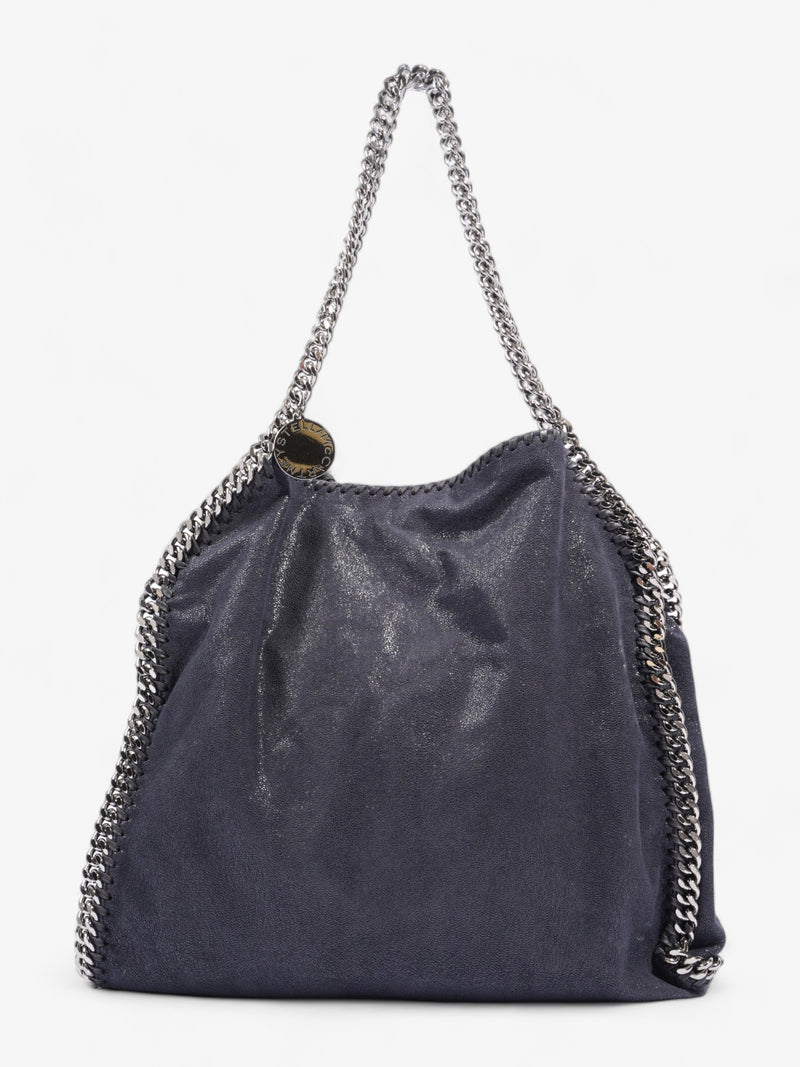  Falabella Bag Metallic Navy Blue Faux Leather Medium