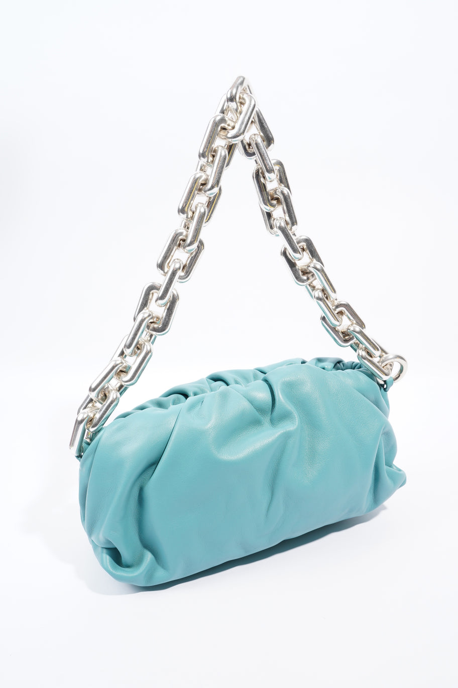 Chain Pouch Turquoise Leather Image 8