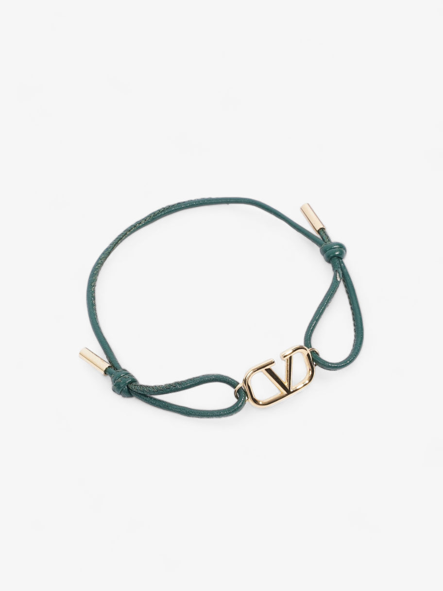 VLogo Signature Leather Cord Green / Gold Cotton Image 2