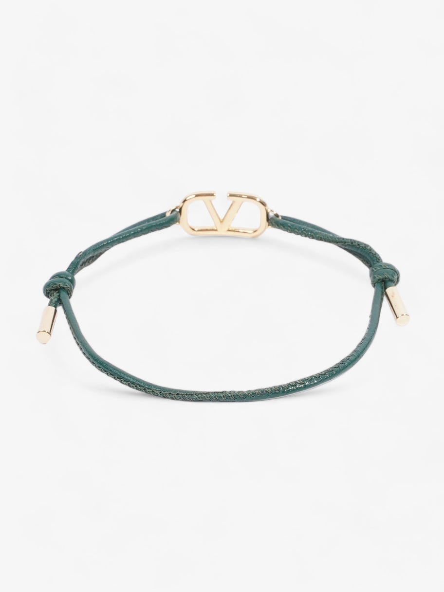 VLogo Signature Leather Cord Green / Gold Cotton Image 4