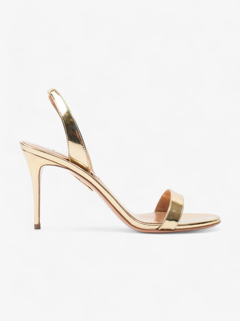  So Nude Sandal 85mm Gold Patent Leather EU 40.5 UK 7.5