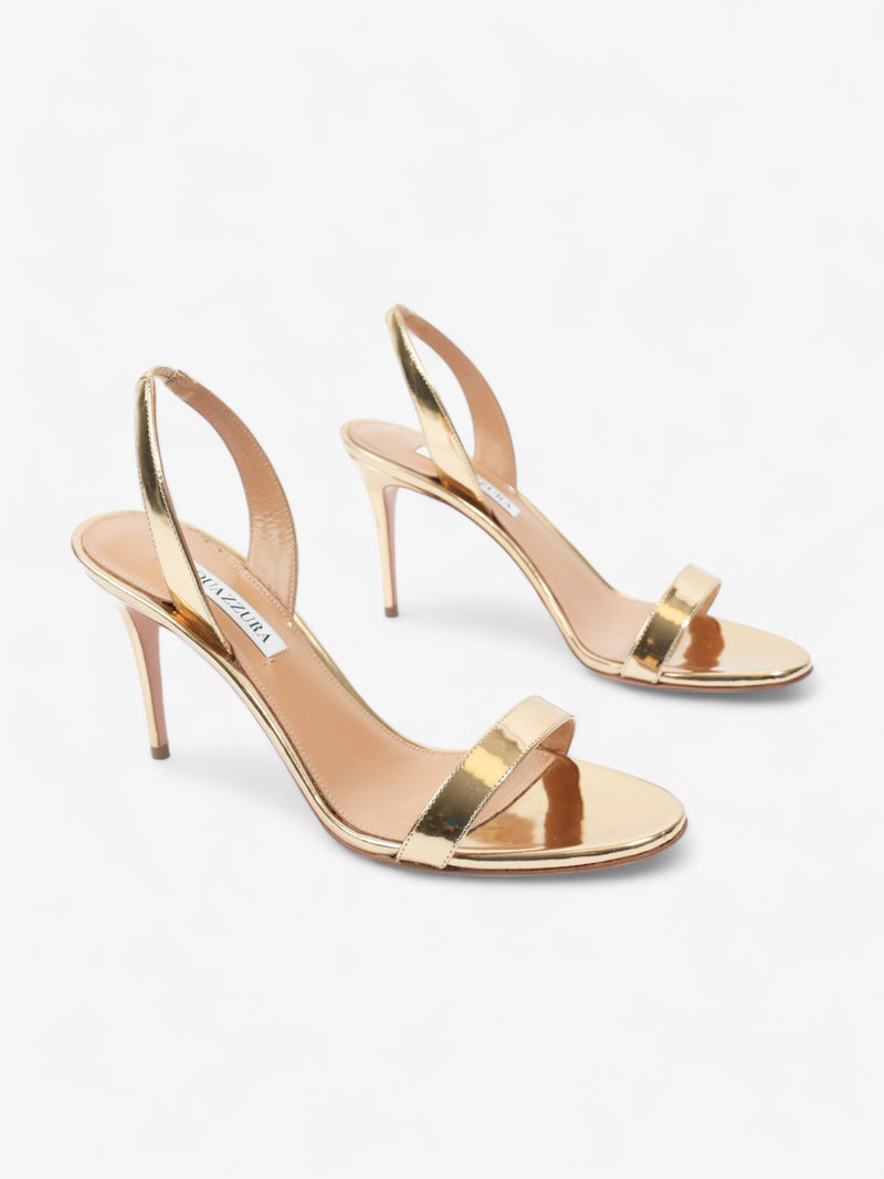  So Nude Sandal 85mm Gold Patent Leather EU 40.5 UK 7.5