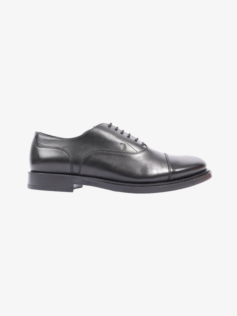  Lace-Up Smart Shoes Black Leather EU 45 UK 11