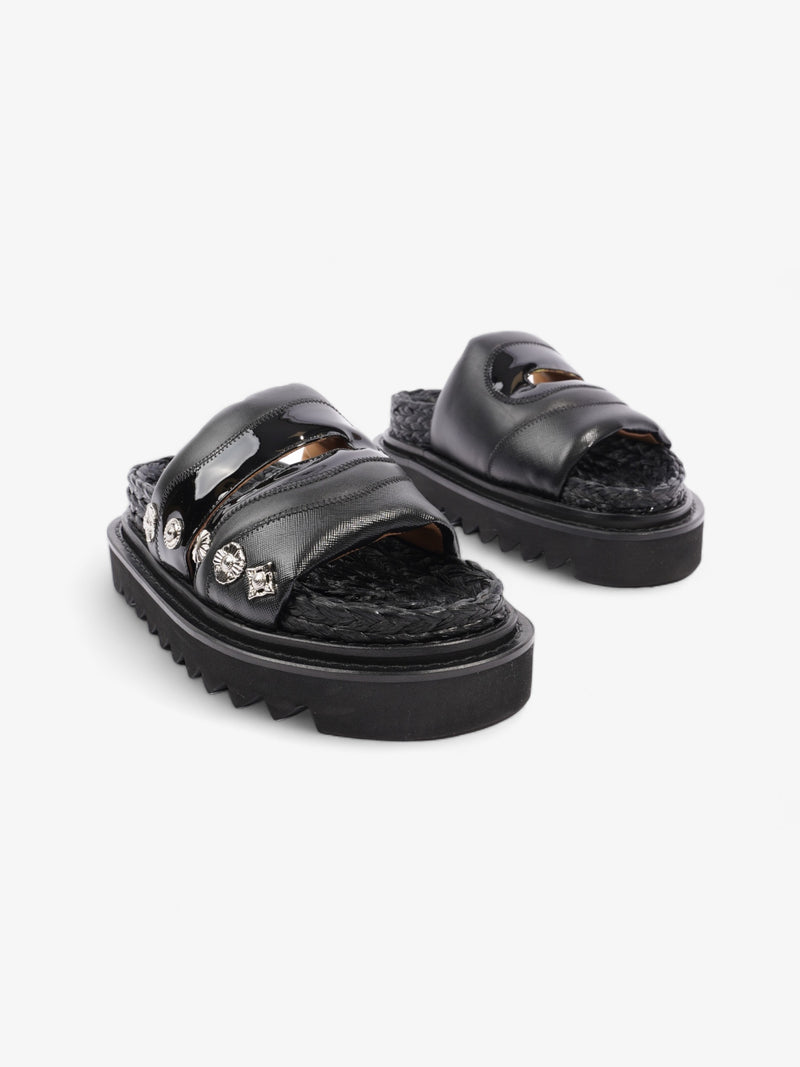  Stud-Embellished Sandals  Black Leather EU 36 UK 3
