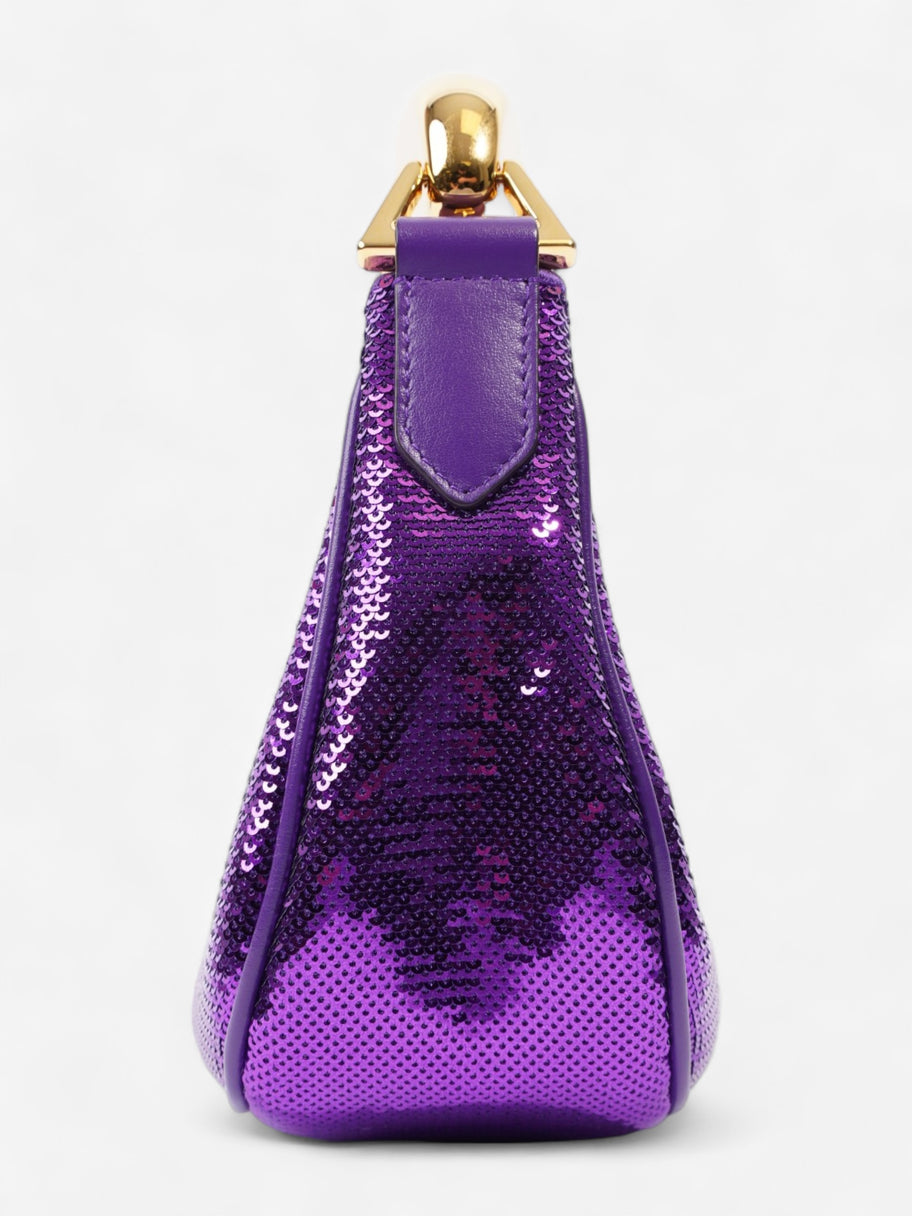 Mini Bianca Tote Bag  Purple Sequin Image 3