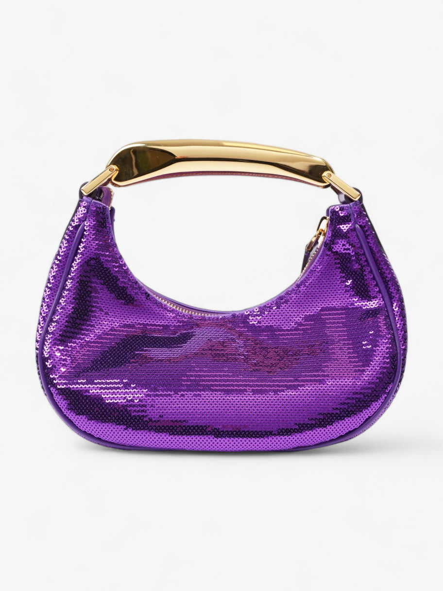 Mini Bianca Tote Bag  Purple Sequin Image 4