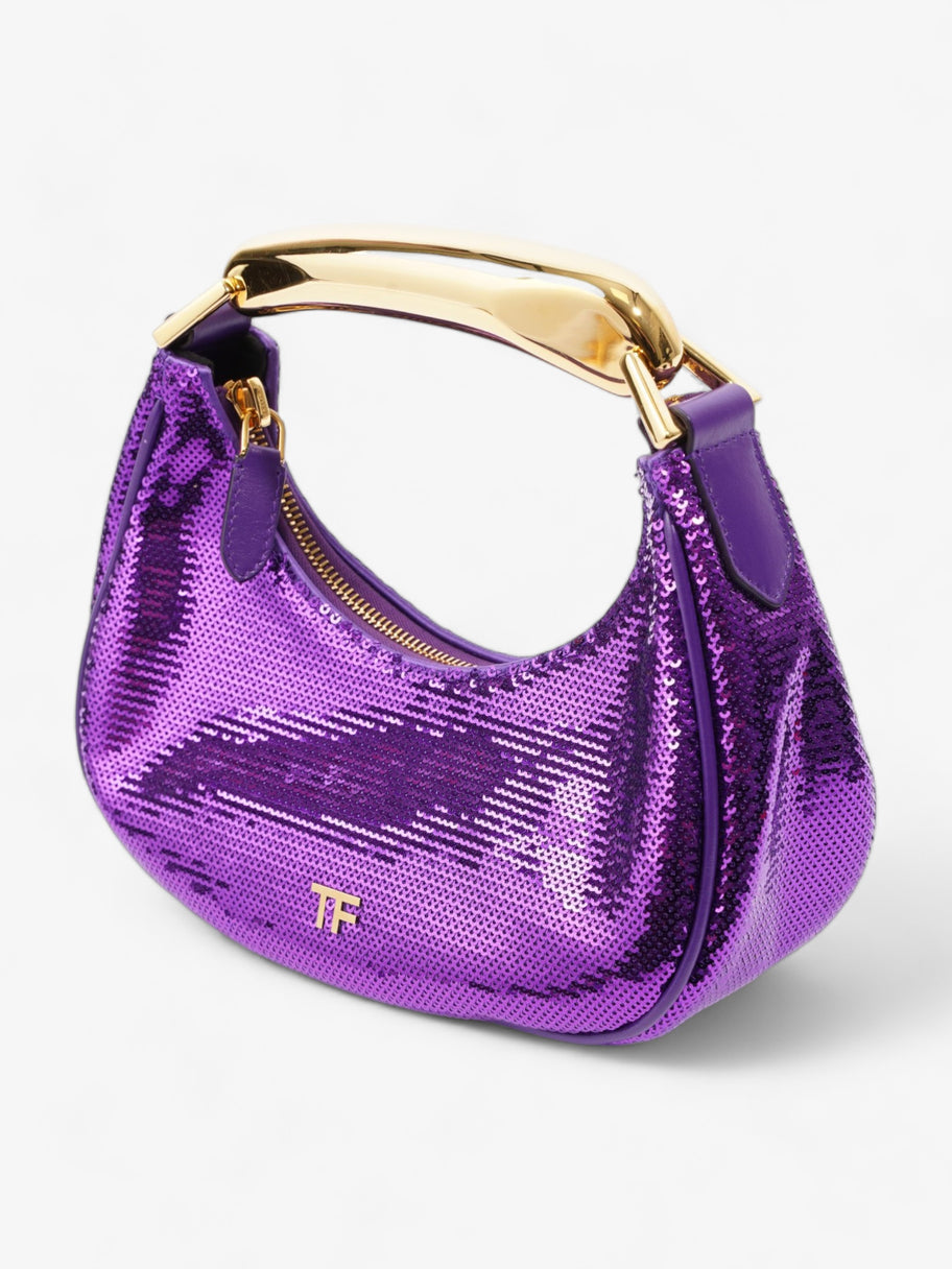 Mini Bianca Tote Bag  Purple Sequin Image 7