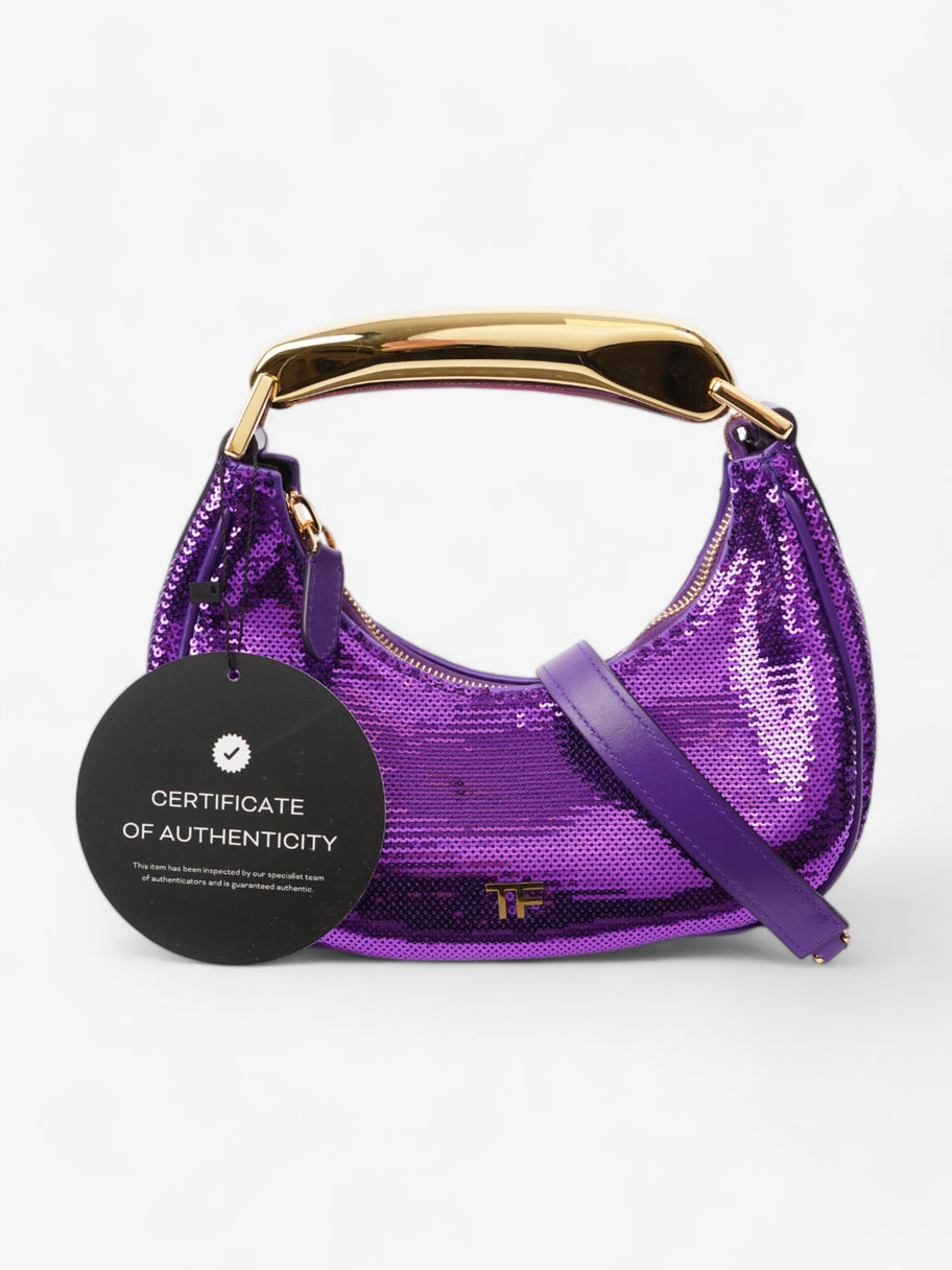 Mini Bianca Tote Bag  Purple Sequin Image 10