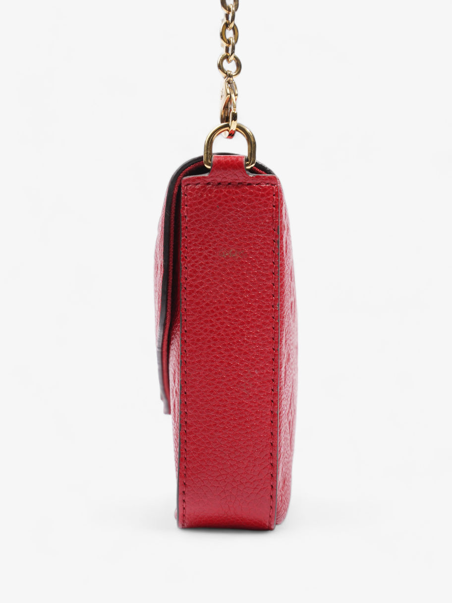 Felicie Pochette Monogram Scarlet Red Calfskin Leather Image 3