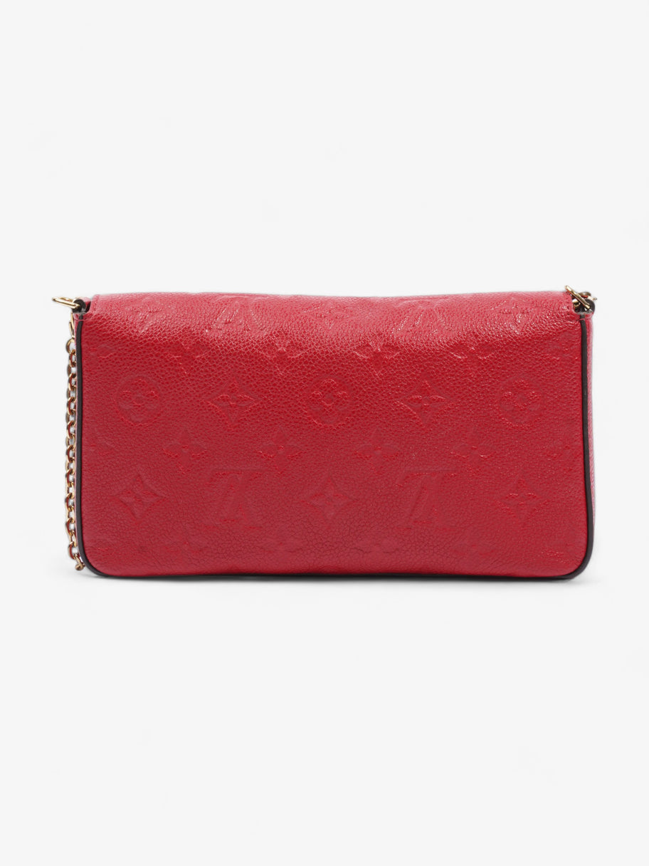 Felicie Pochette Monogram Scarlet Red Calfskin Leather Image 4