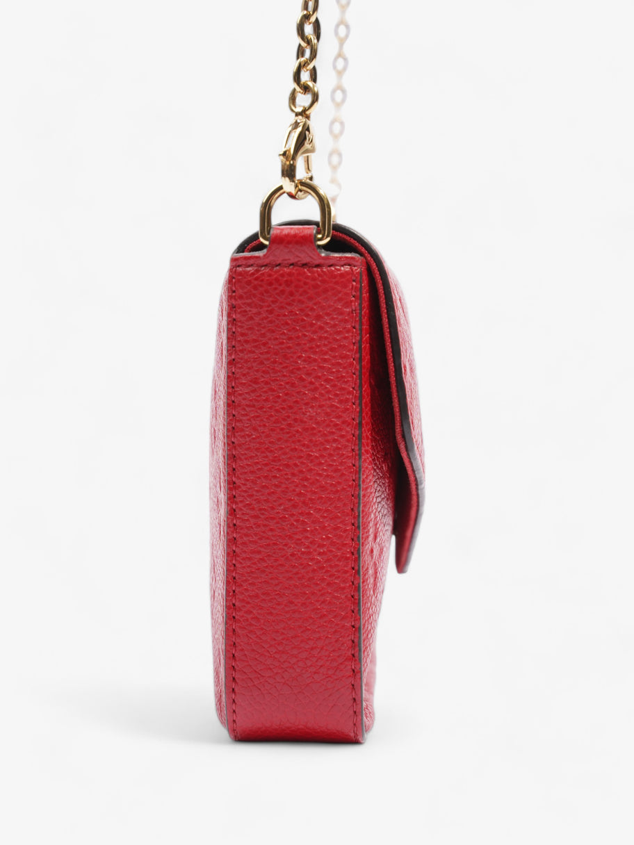 Felicie Pochette Monogram Scarlet Red Calfskin Leather Image 5