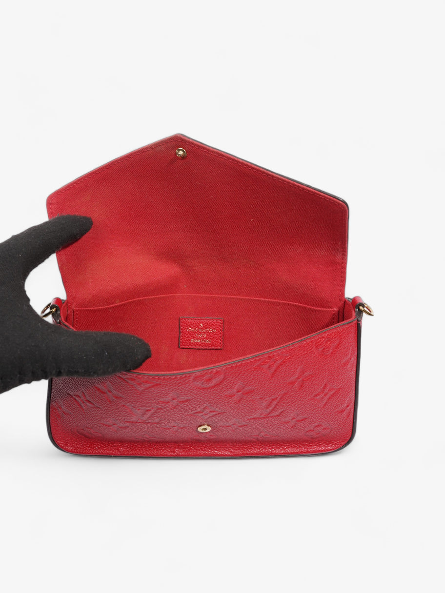 Felicie Pochette Monogram Scarlet Red Calfskin Leather Image 7