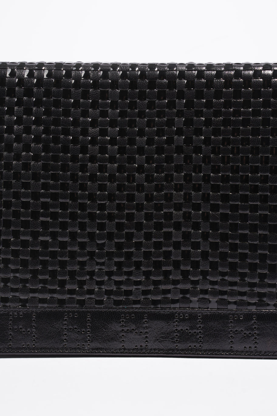 Clutch With Strap Black Leather Image 3