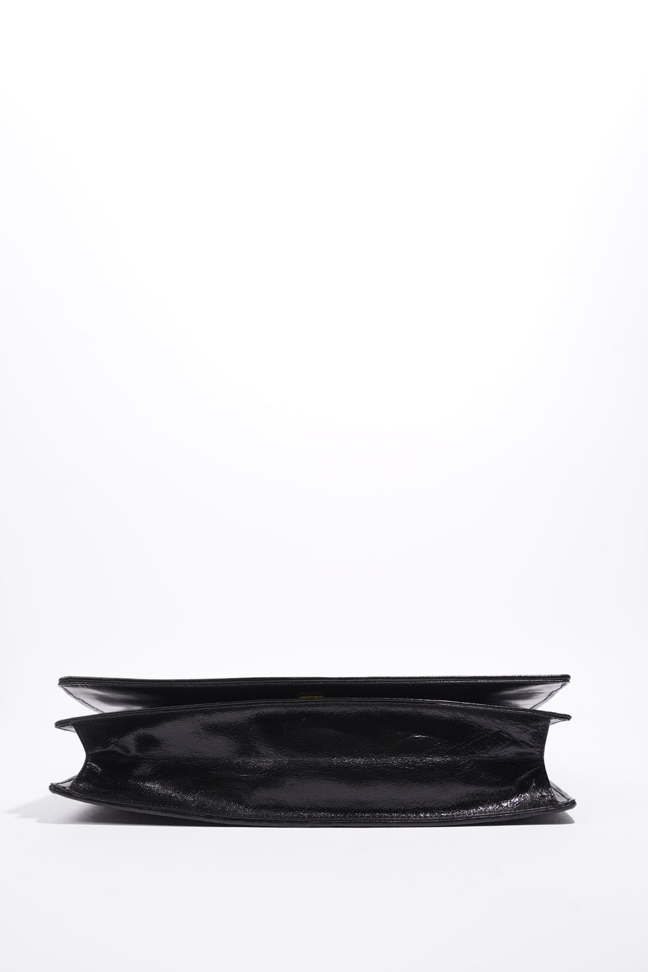Clutch With Strap Black Leather Image 7