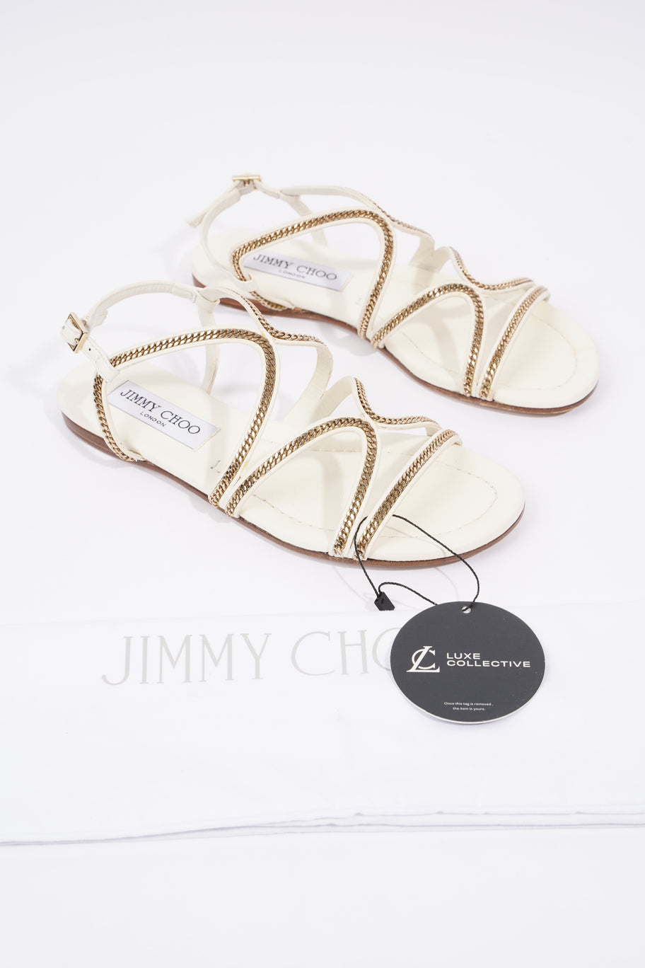 Slingback Flat Sandals Cream Leather EU 35 UK 2 Image 15