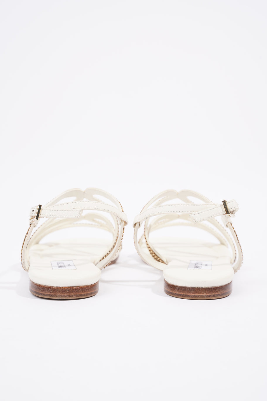 Slingback Flat Sandals Cream Leather EU 35 UK 2 Image 6