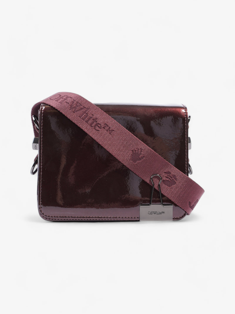  Flap Bag Burgundy Patent Leather