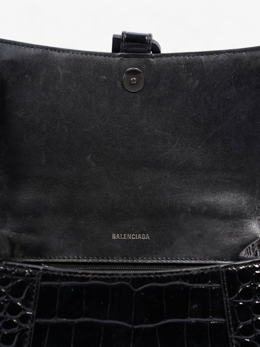 Hourglass Black Calfskin Leather Small Image 9