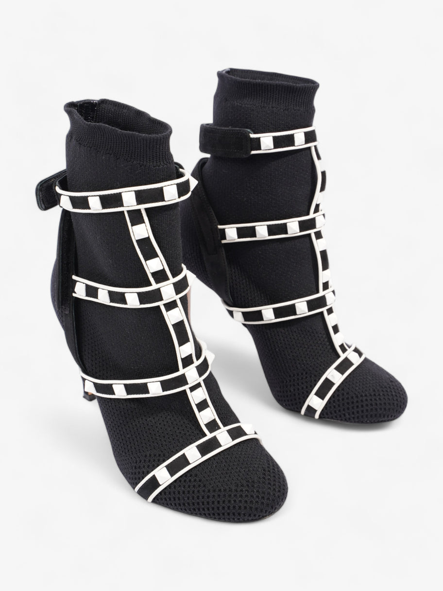 Rockstud Ankle Boots 90 Black / White Studs Cotton EU 35 UK 2 Image 2