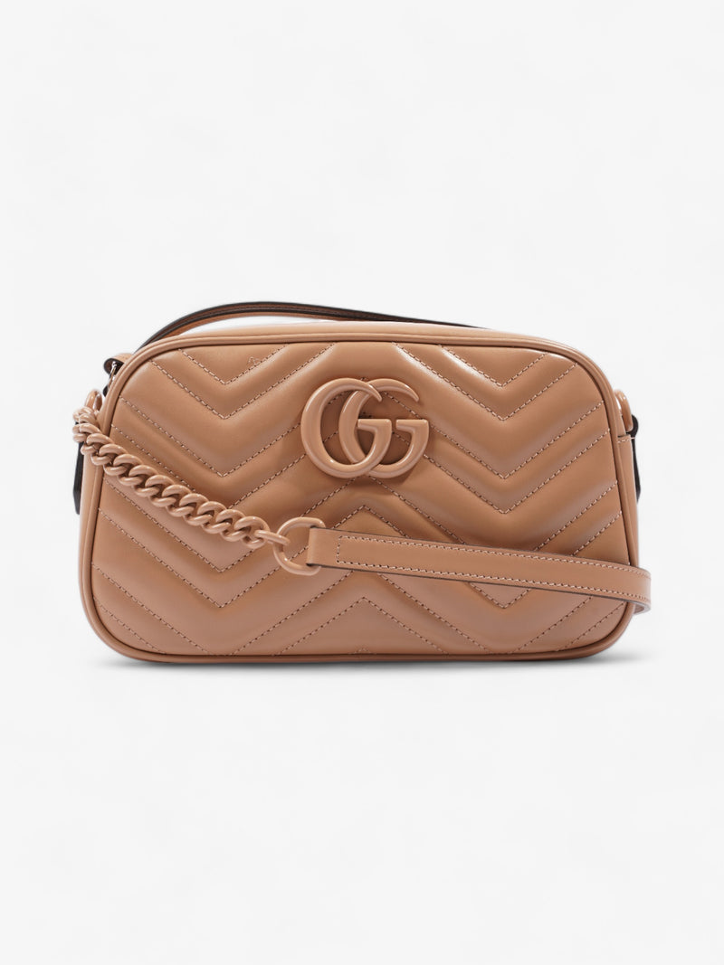  GG Marmont Beige Matelasse Leather Small