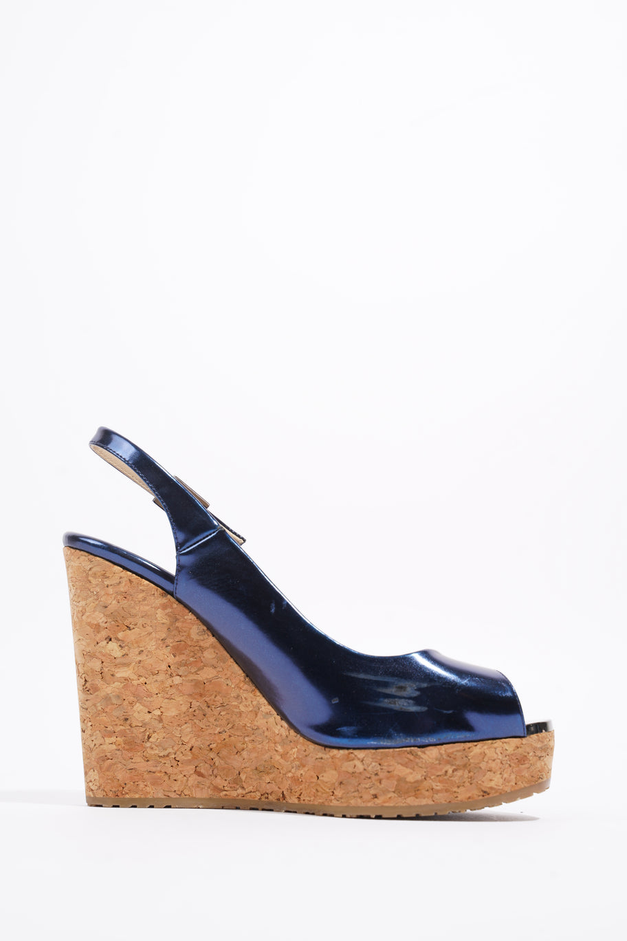 Wedge Sandal 110 Blue Patent Leather EU 37 UK 4 Image 4