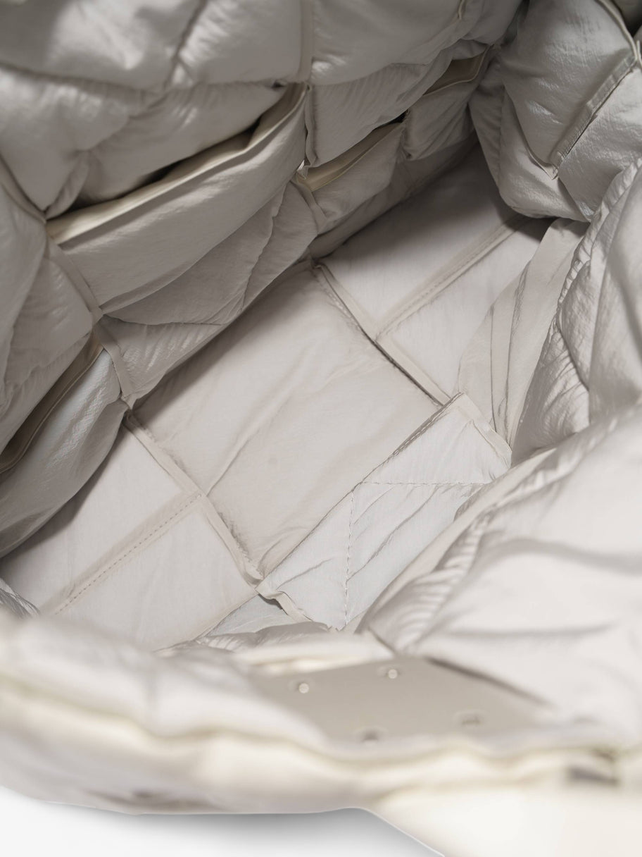 Padded Maxi Intrecciato XL Tote White Calfskin Leather XL Image 8