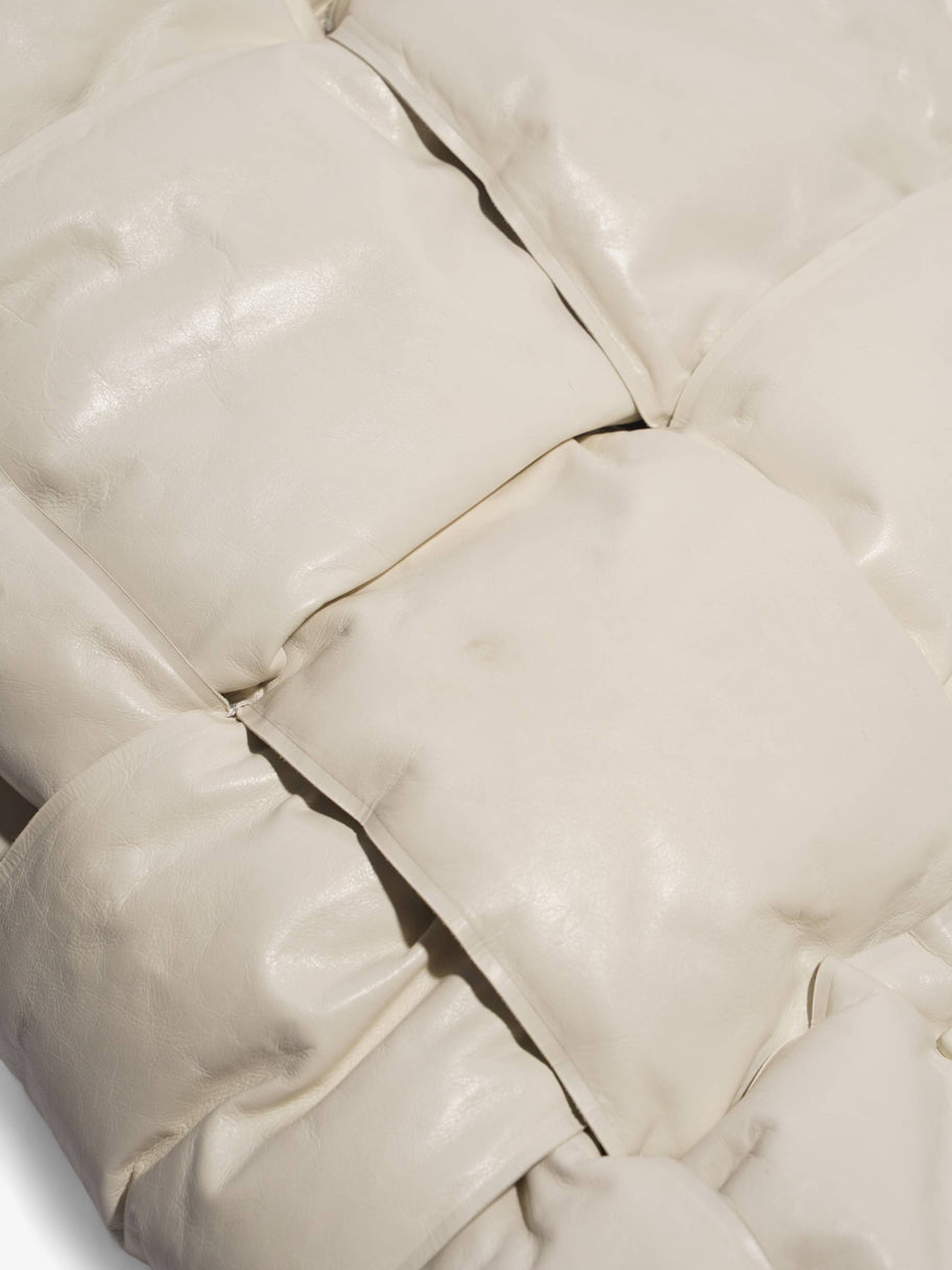 Padded Maxi Intrecciato XL Tote White Calfskin Leather XL Image 9