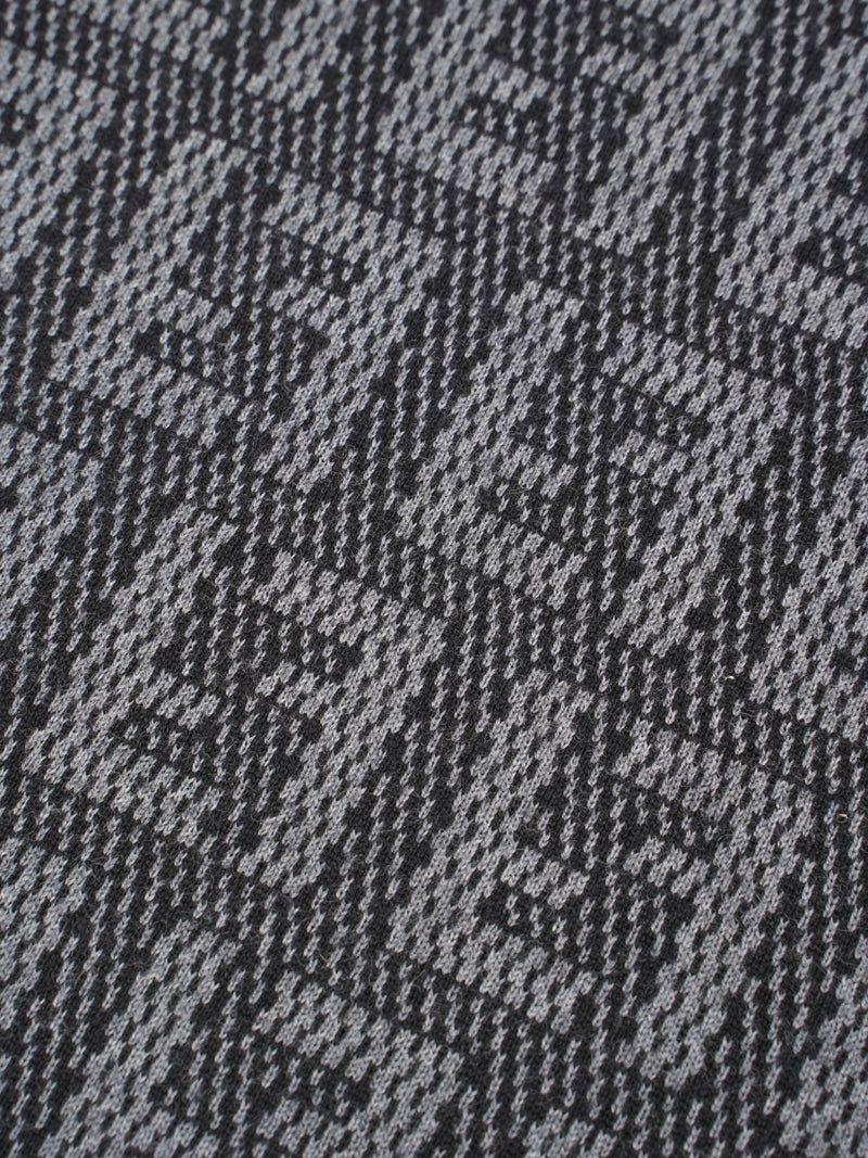  Logo Pattern Scarf Black / Grey Wool