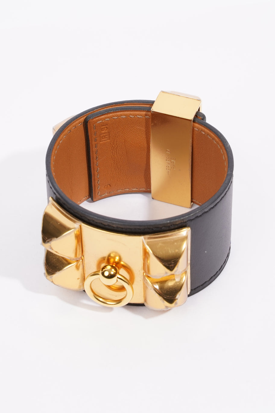 Collier de Chien bracelet Black Goatskin Leather Small Image 5