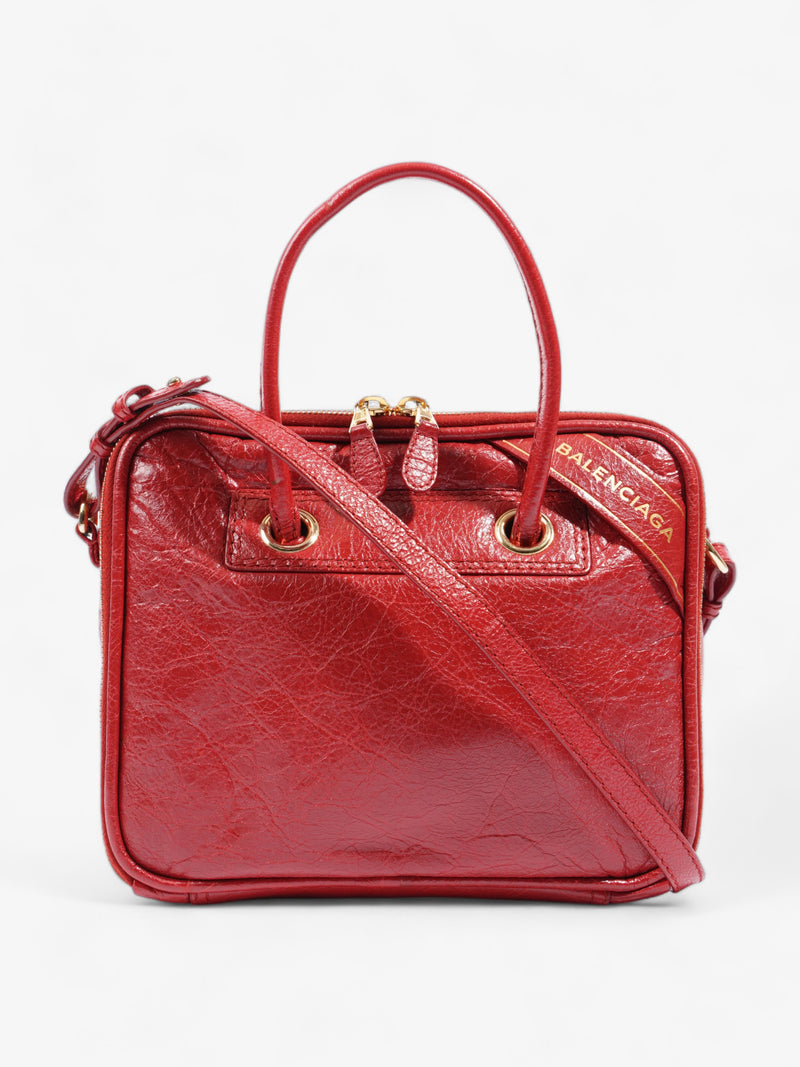  Blanket Square Bag Red Leather Small