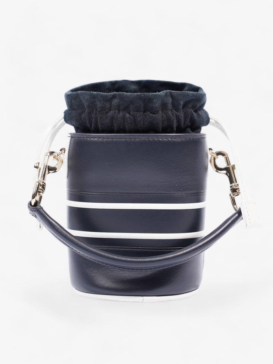 Micro Bucket Navy Calfskin Leather Image 4